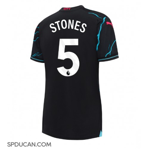 Zenski Nogometni Dres Manchester City John Stones #5 Rezervni 2023-24 Kratak Rukav